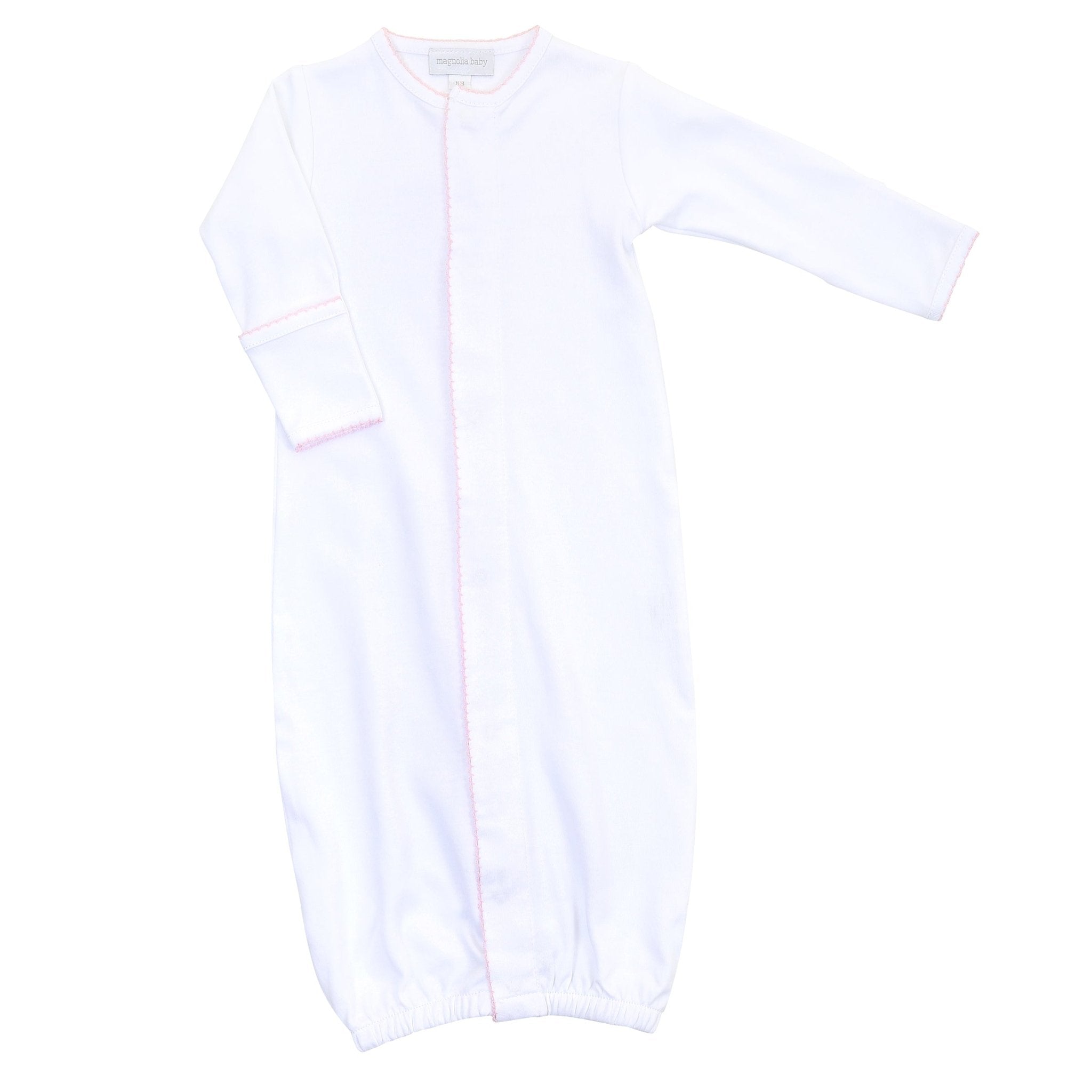 Essentials Pink Trim Converter - Magnolia BabyConverter Gown