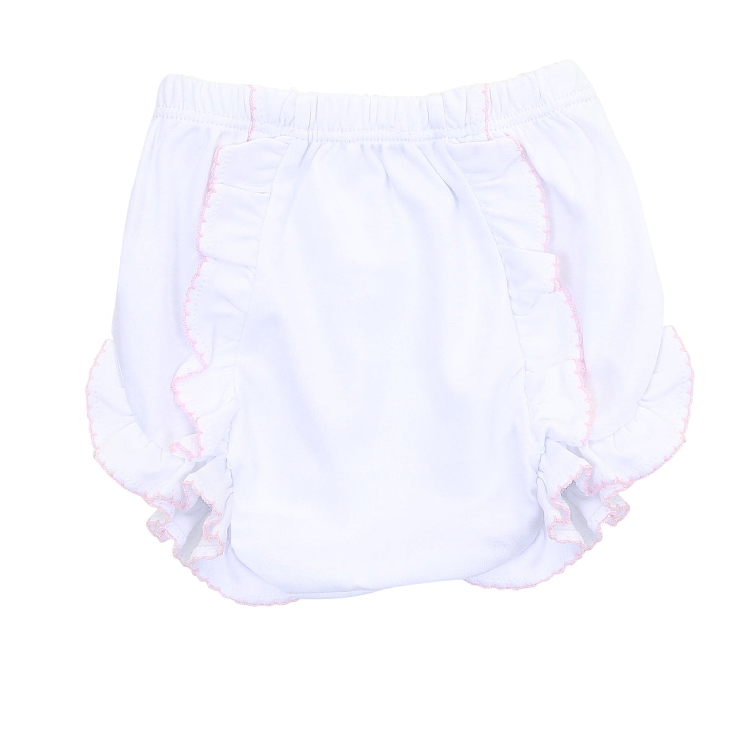 Essentials Pink Trim Monogram Diaper Cover - Magnolia BabyDiaper Cover