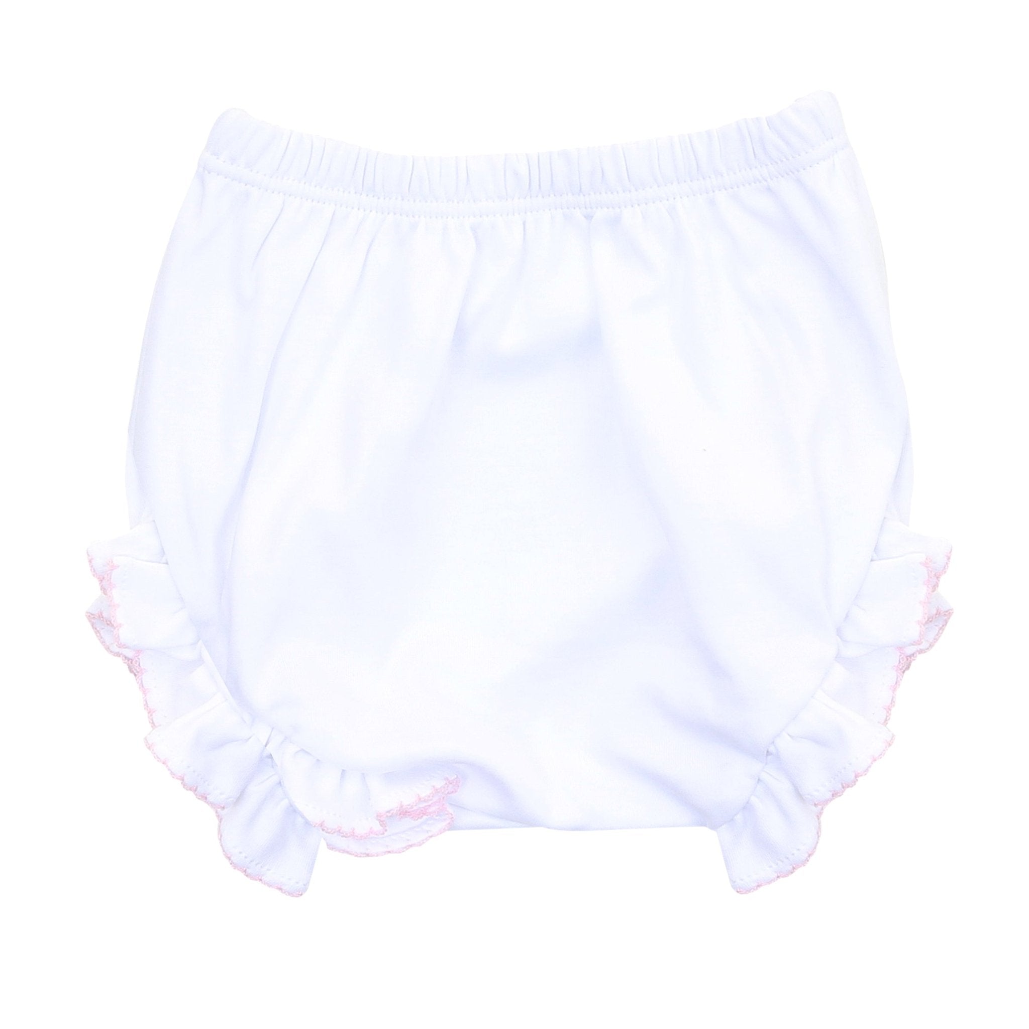 Essentials Pink Trim Monogram Diaper Cover - Magnolia BabyDiaper Cover
