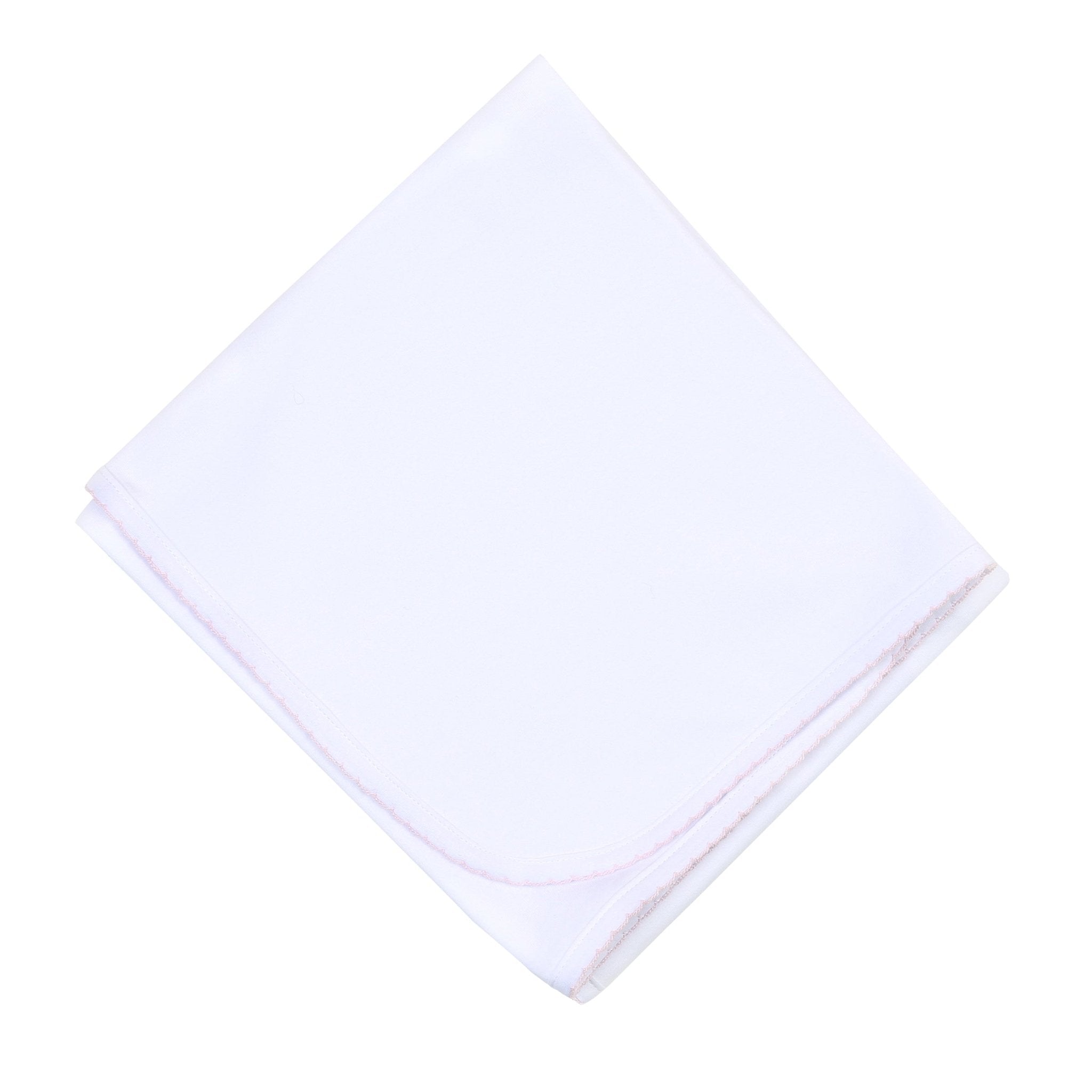 Essentials Pink Trim Receiving Blanket - Magnolia BabyReceiving Blanket