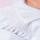 Essentials Pink Trim Smocked Footie - Magnolia BabyFootie