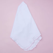  Essentials Receiving Blanket with Pink Ruffle - Magnolia BabyReceiving Blanket