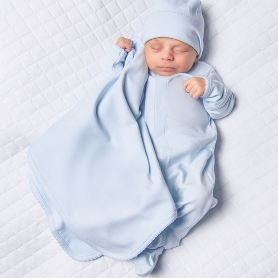 Essentials Solid Blue Receiving Blanket - Magnolia BabyReceiving Blanket