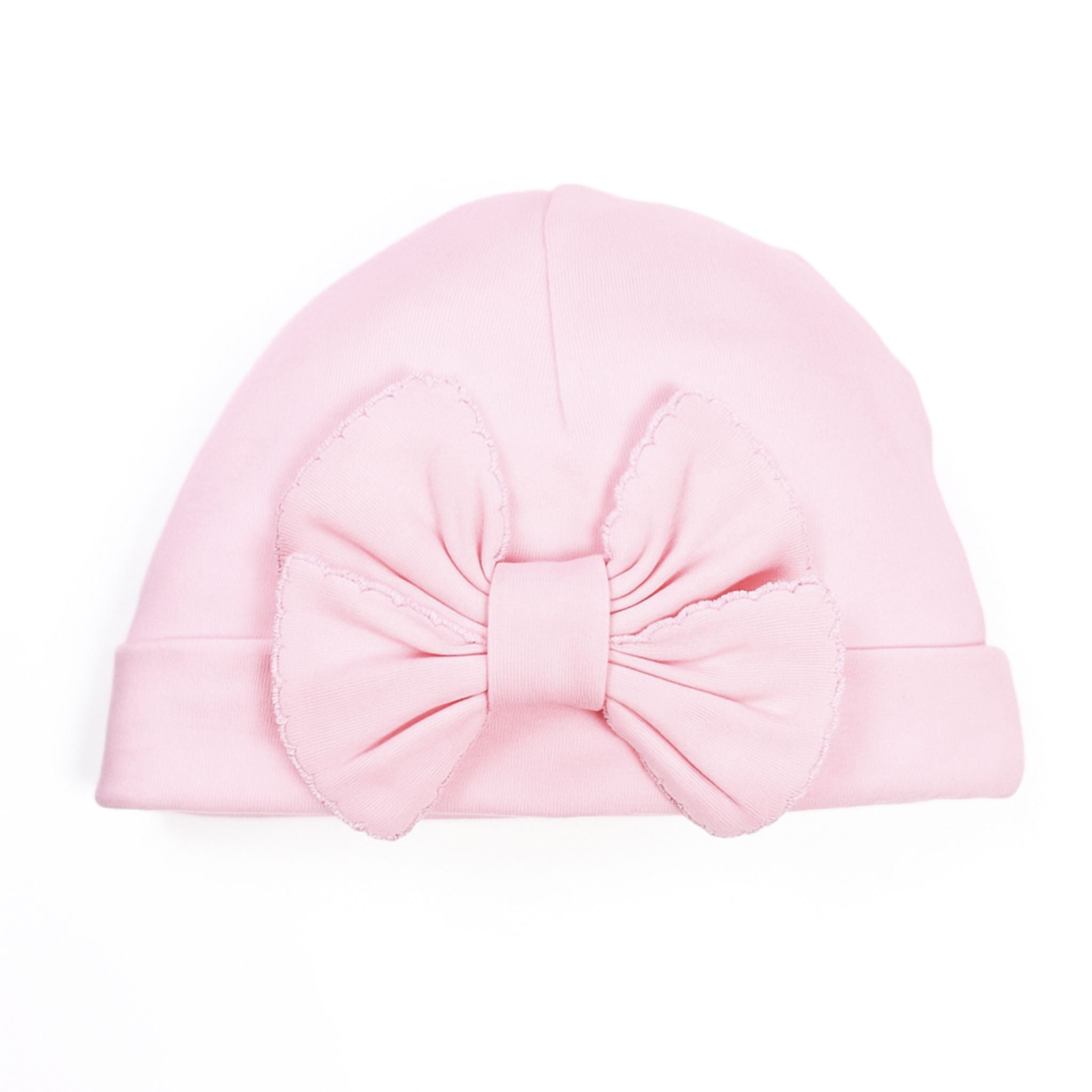 Essentials Solid Bow Hat - Pink - Magnolia BabyHat