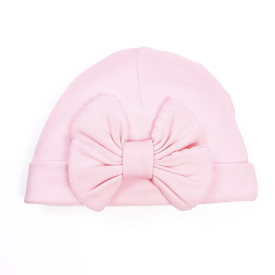 Essentials Solid Bow Hat - Pink - Magnolia BabyHat