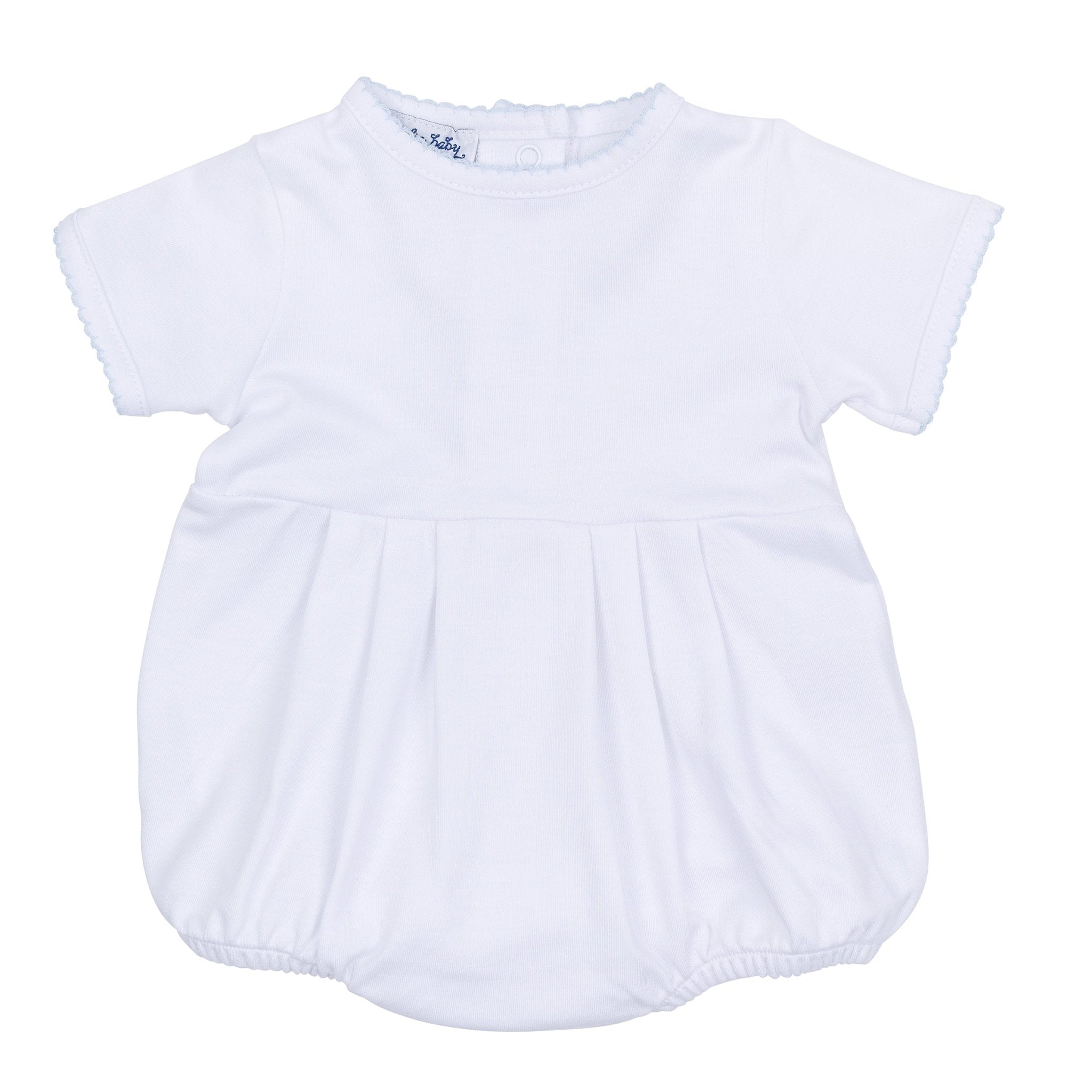 Essentials Solid Bubble - White Blue - Magnolia BabyBubble