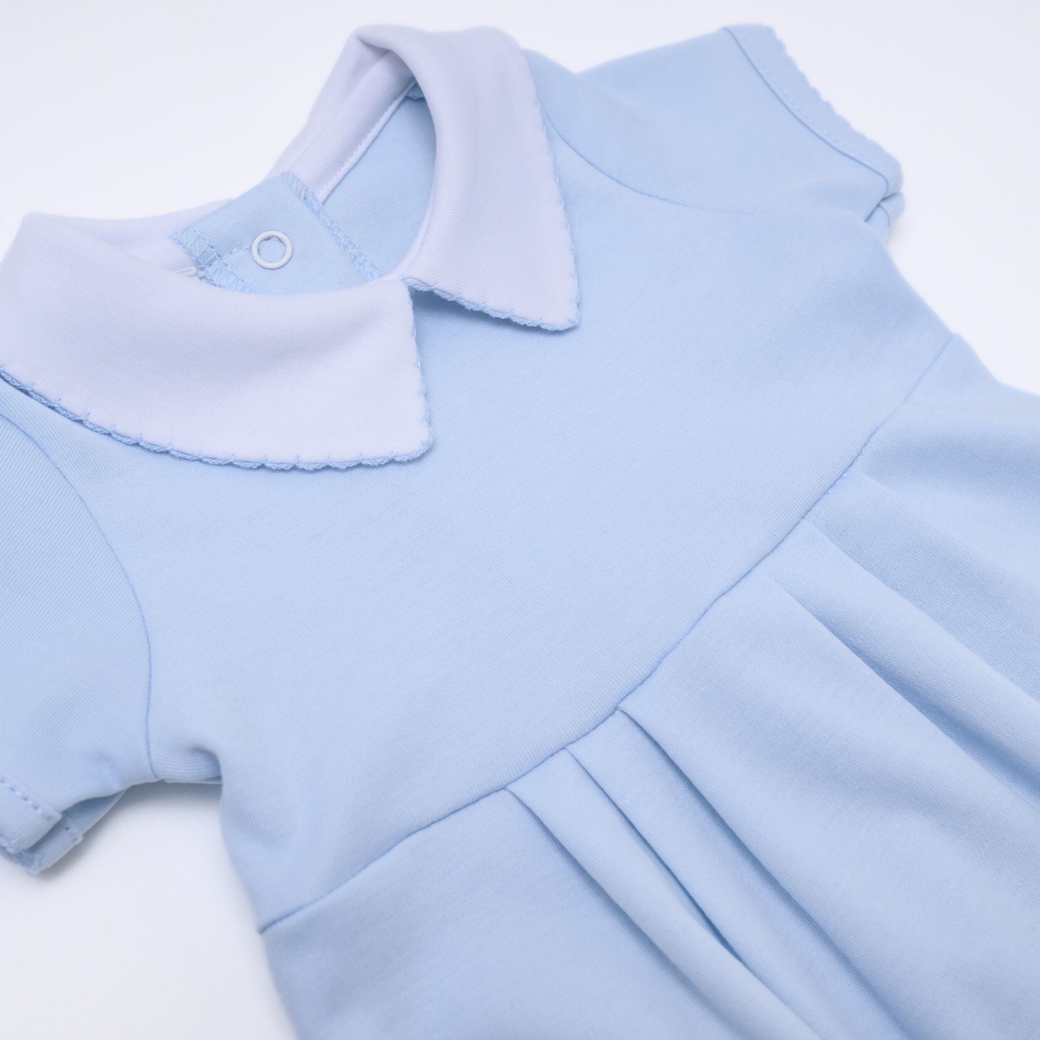 Essentials Solid Collared Bubble - Blue - Magnolia BabyBubble