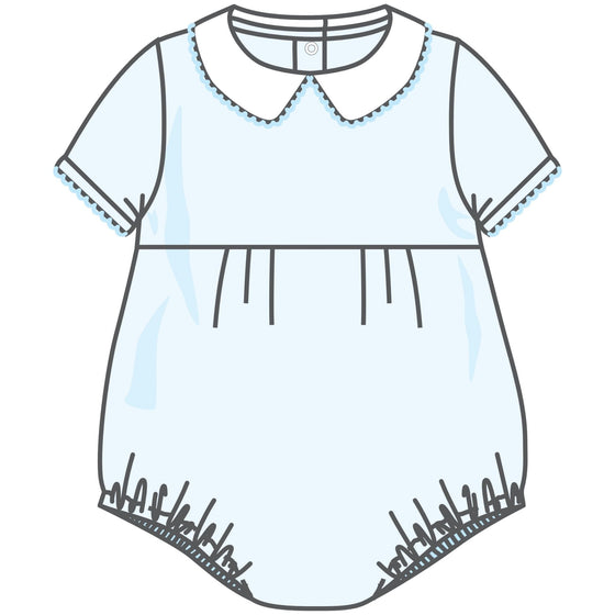 Essentials Solid Collared Bubble - Blue - Magnolia BabyBubble