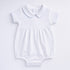 Essentials Solid Collared Bubble - White Blue - Magnolia BabyBubble