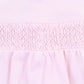 Essentials Solid Pink Smocked Footie - Magnolia BabyFootie
