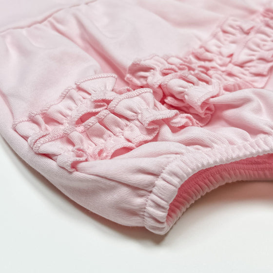 Essentials Solid Ruffle Bubble - Pink - Magnolia BabyBubble