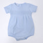 Essentials Solid Smocked Bubble - Blue - Magnolia BabyBubble