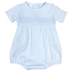 Essentials Solid Smocked Bubble - Blue - Magnolia BabyBubble