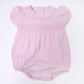 Essentials Solid Smocked Bubble - Pink - Magnolia BabyBubble