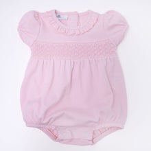  Essentials Solid Smocked Bubble - Pink - Magnolia BabyBubble