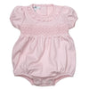 Essentials Solid Smocked Bubble - Pink - Magnolia BabyBubble