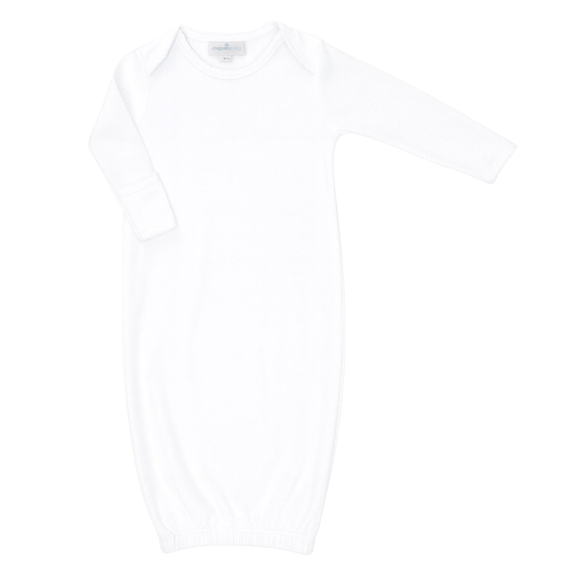 Essentials Solid White Lap Gown - Magnolia BabyGown