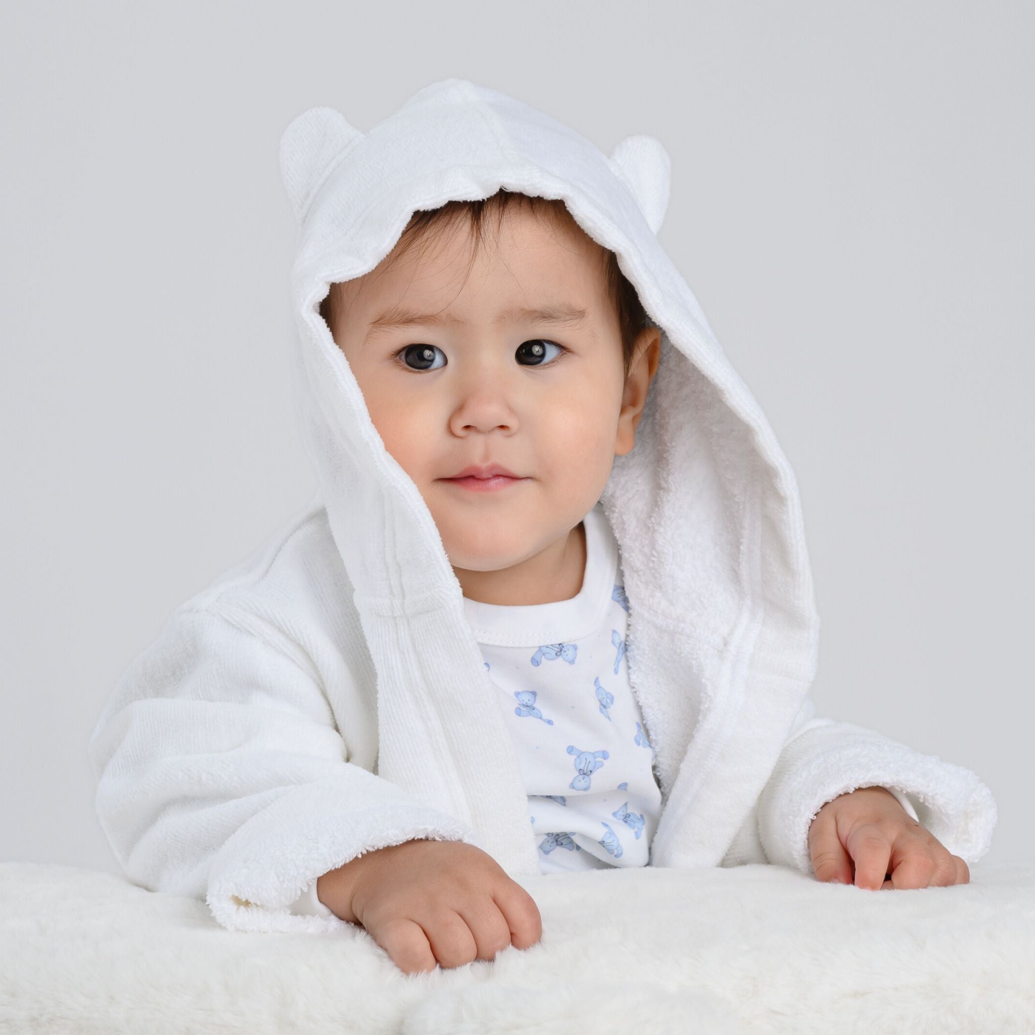 Essentials White Bathrobe - Magnolia BabyBathrobe