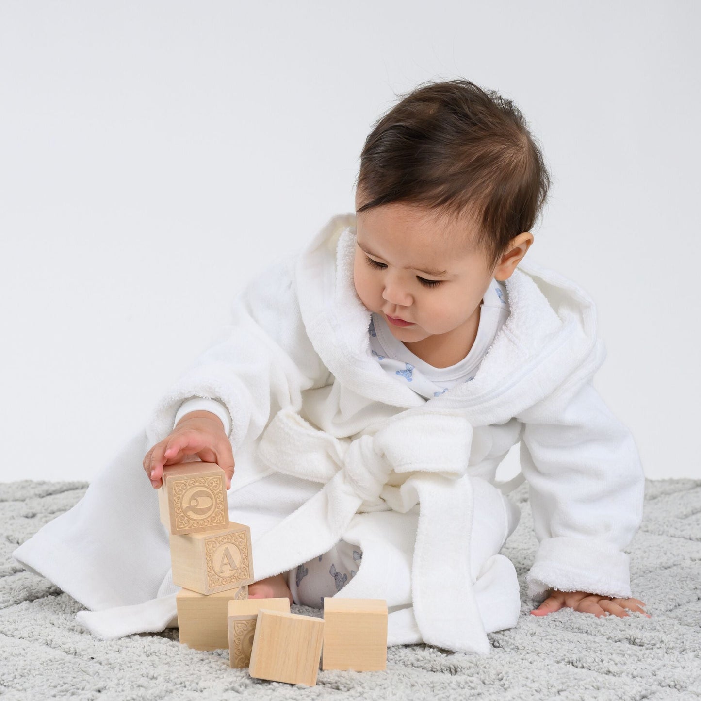 Essentials White Bathrobe - Magnolia BabyBathrobe