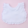 Essentials White Bib with Pink Ruffle - Magnolia BabyBib