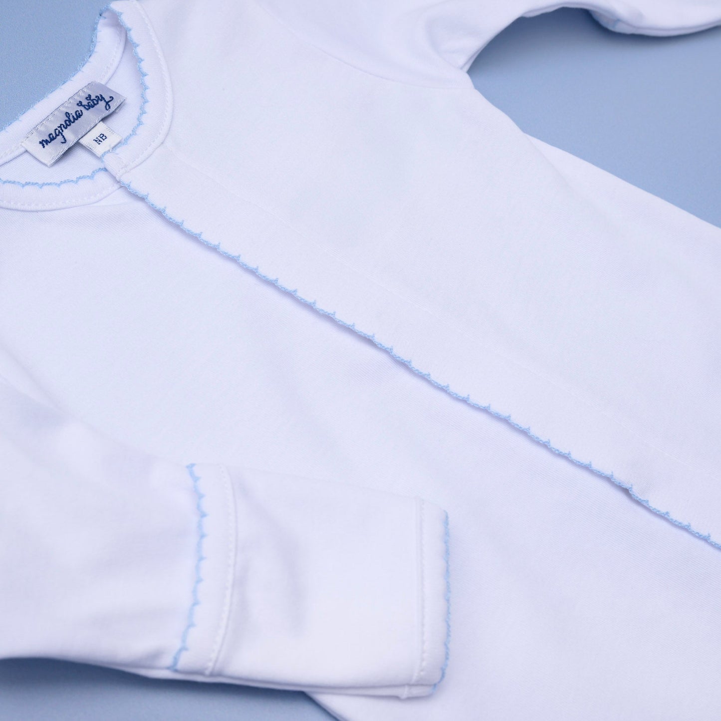 Essentials White Converter with Blue Trim - Magnolia BabyConverter Gown