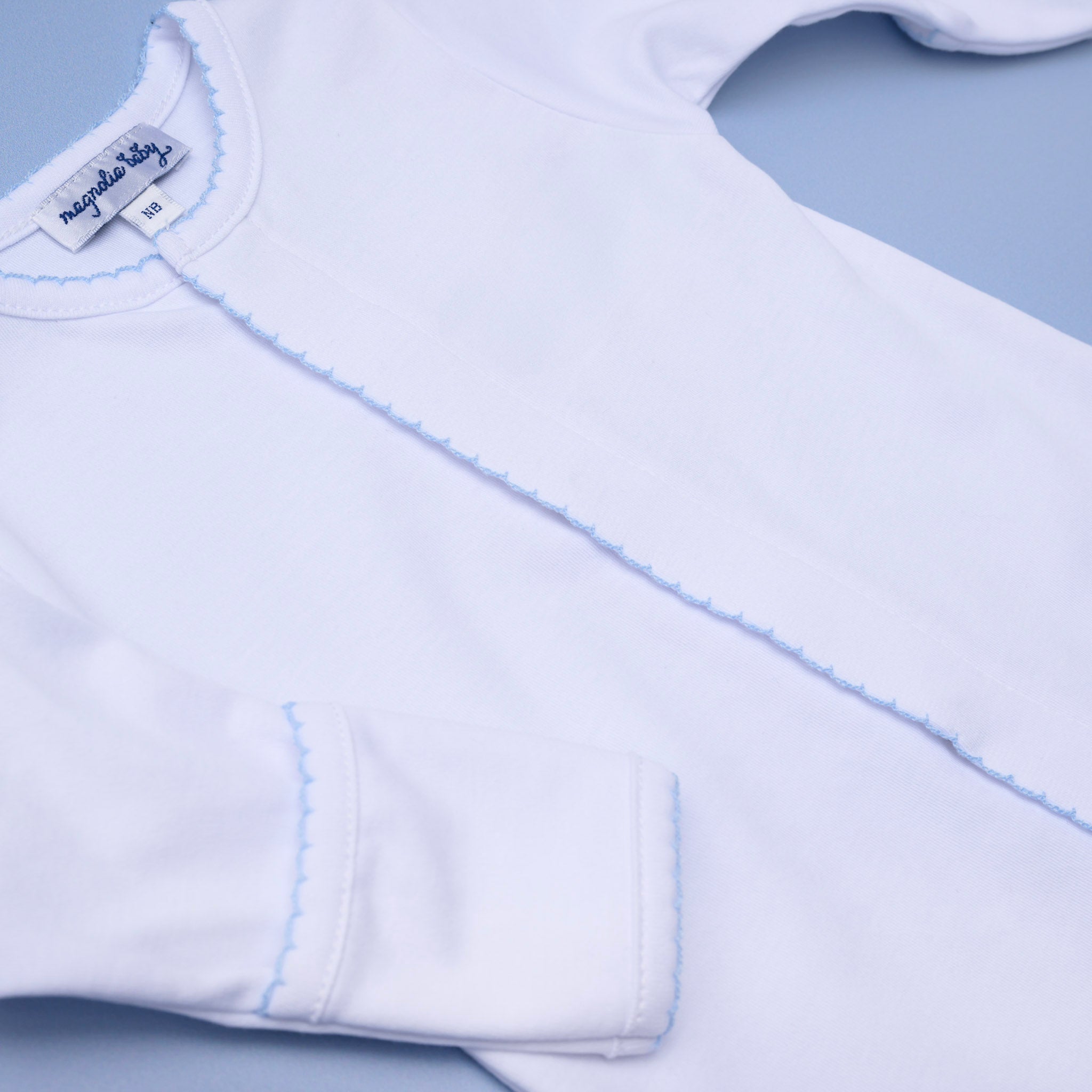 Essentials White Converter with Blue Trim - Magnolia BabyConverter Gown
