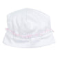 Essentials White Hat with Pink Ruffle - Magnolia BabyHat