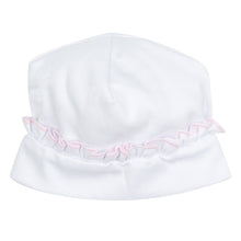  Essentials White Hat with Pink Ruffle - Magnolia BabyHat