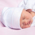 Essentials White Hat with Pink Trim - Magnolia BabyHat