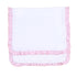 Essentials White Ruffle Burp Cloth with Pink Trim - Magnolia BabyBurp Cloth