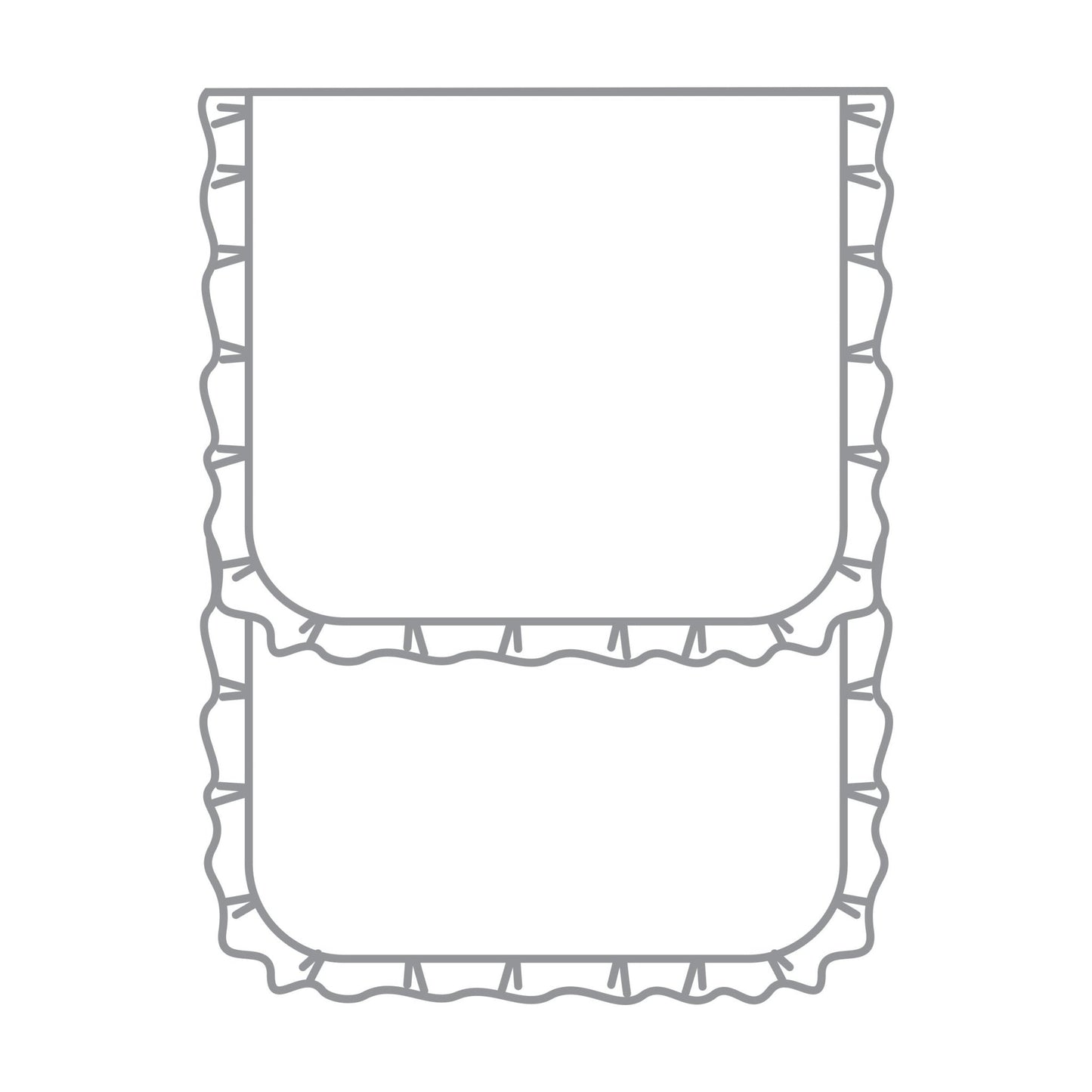 Essentials White Ruffle Burp Cloth with White Trim - Magnolia BabyBurp Cloth