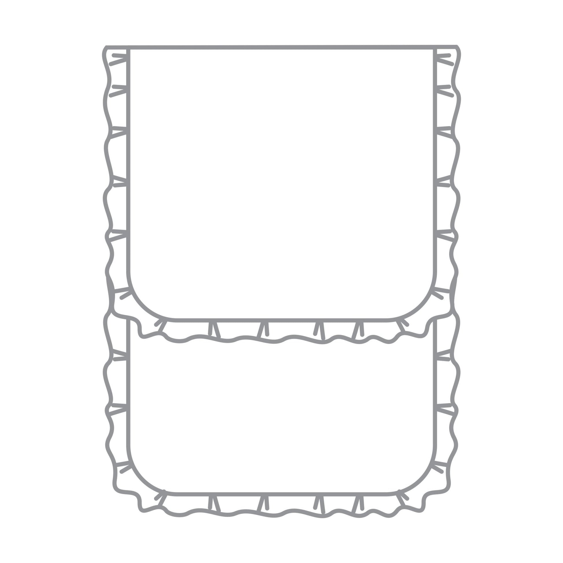 Essentials White Ruffle Burp Cloth with White Trim - Magnolia BabyBurp Cloth