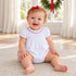 Magnolia Baby_Essentials White Ruffle Short Sleeve Bubble - Red Trim_1