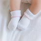 Essentials White Socks - Pink Trim - Magnolia BabySocks