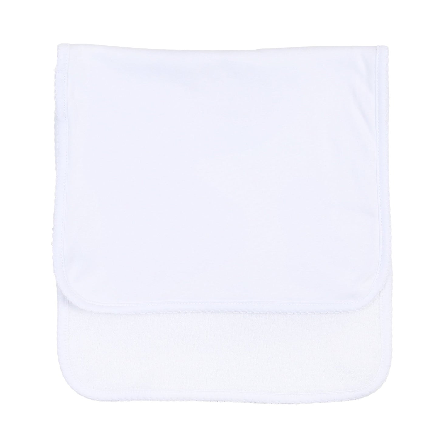 Essentials White Trim Burp Cloth - Magnolia BabyBurp Cloth
