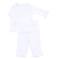 Essentials White Trim Ruffle Pant Set - Magnolia Baby2pc Pant Set