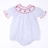 Eve Classics Bishop Short Sleeve Bubble - White Red - Magnolia BabyBubble