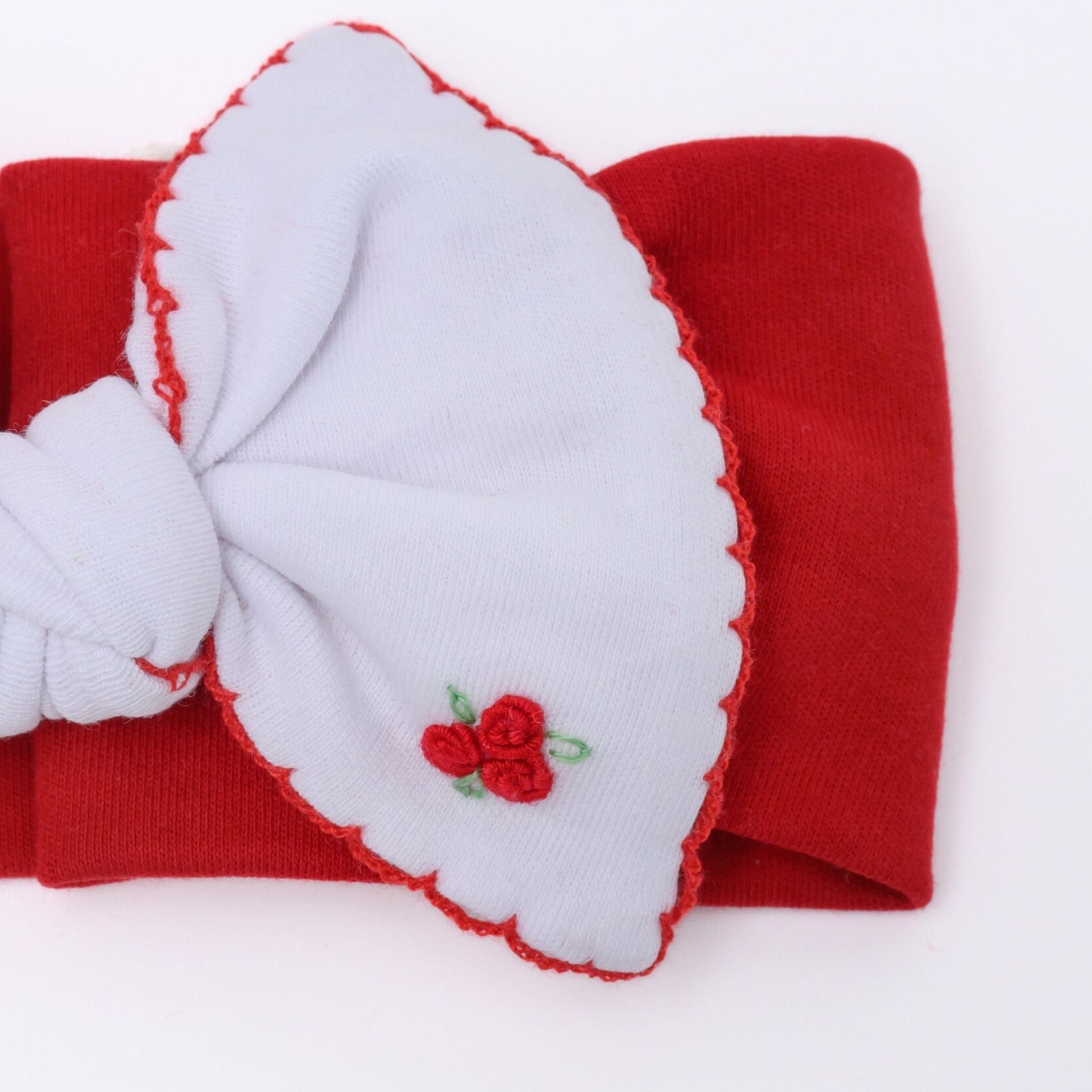 Eve Classics Embroidered Headband - Red - Magnolia BabyHeadband