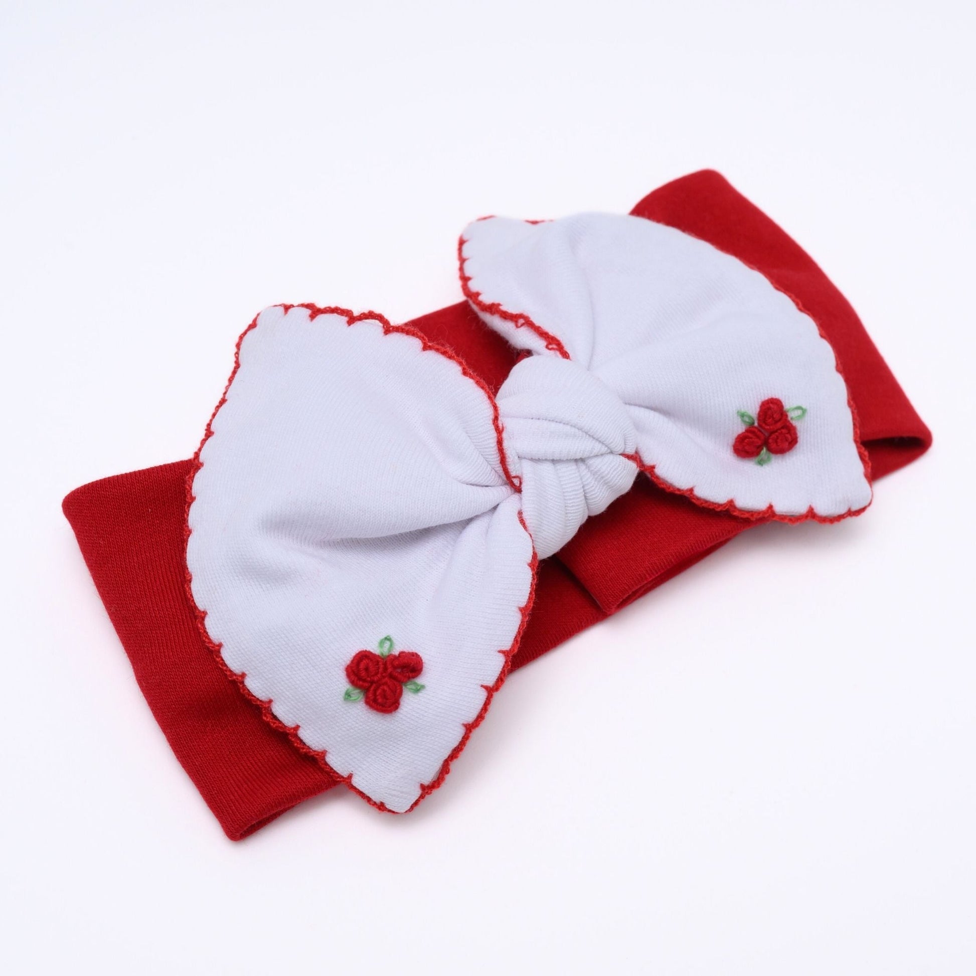 Eve Classics Embroidered Headband - Red - Magnolia BabyHeadband