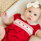 Eve Classics Smocked Short Sleeve Bubble - Red - Magnolia BabyBubble