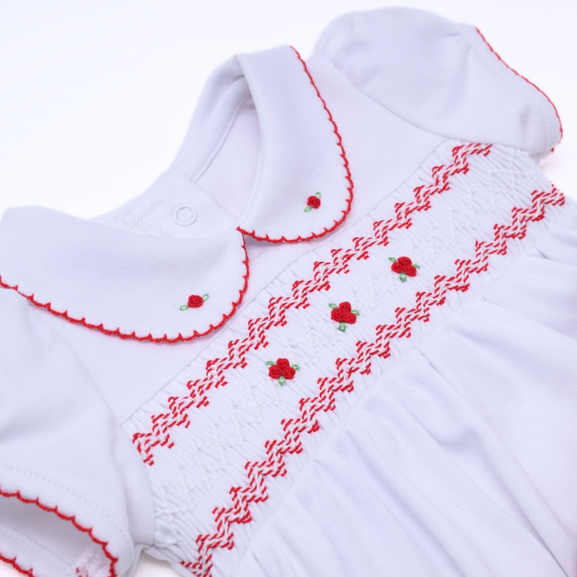 Eve Classics Smocked Short Sleeve Diaper Cover Set - Red - Magnolia BabyDiaper Cover