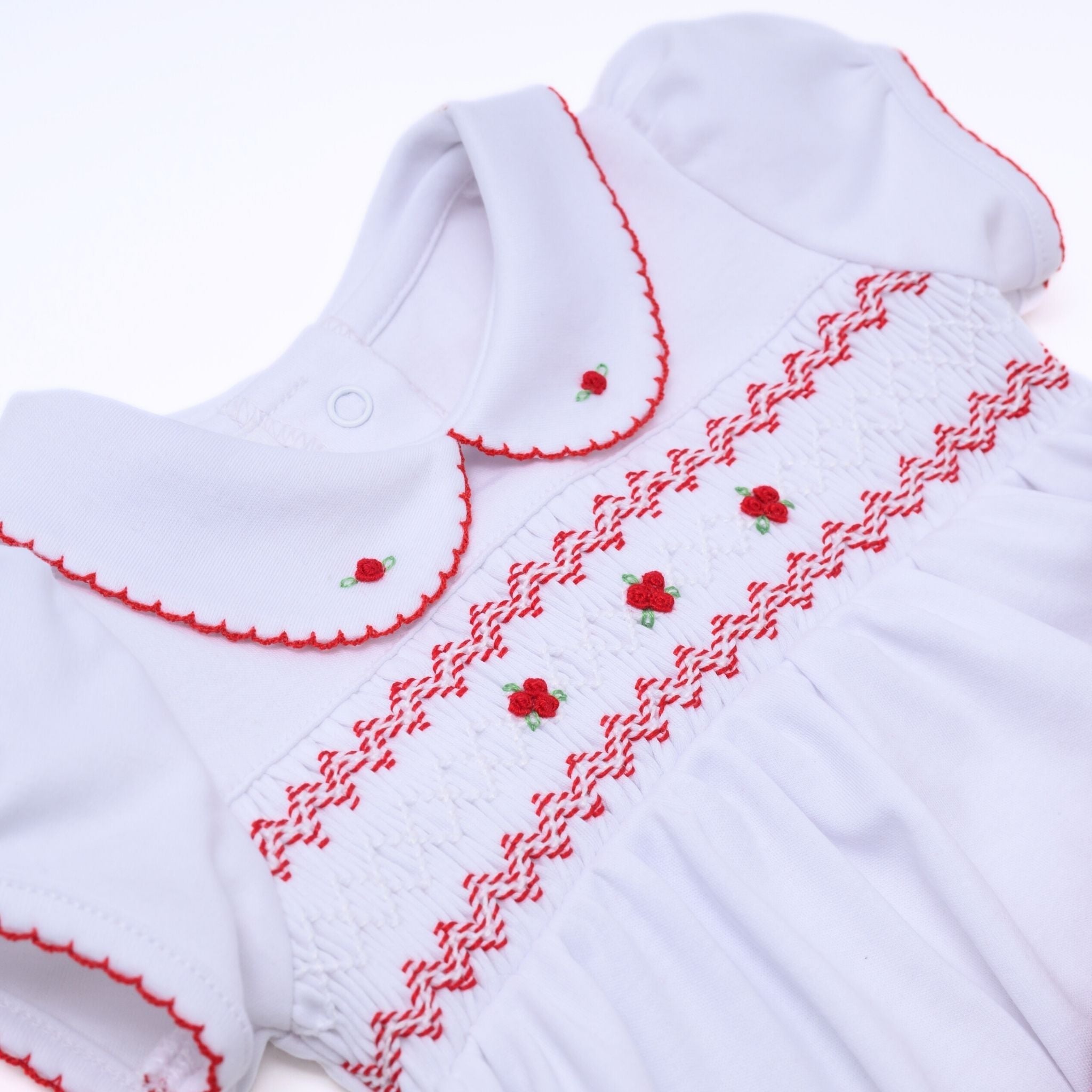 Eve Classics Smocked Short Sleeve Diaper Cover Set - Red - Magnolia BabyDiaper Cover