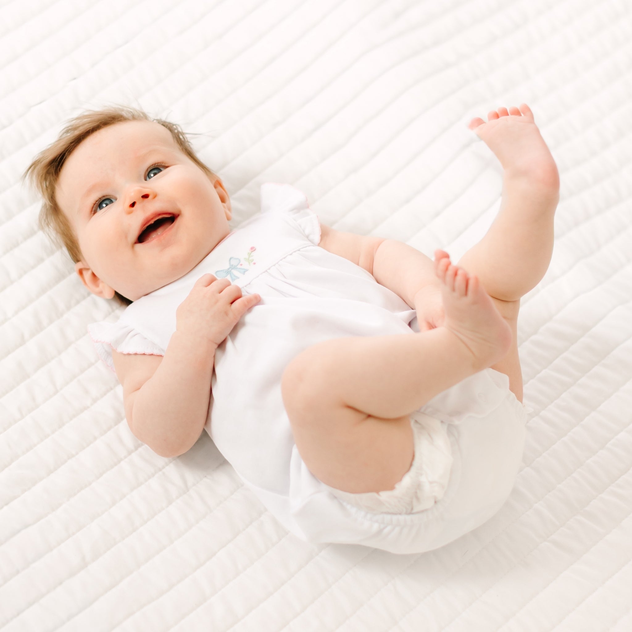 Evelyn's Classics Hand - Embroidered Bubble - Magnolia BabyBubble