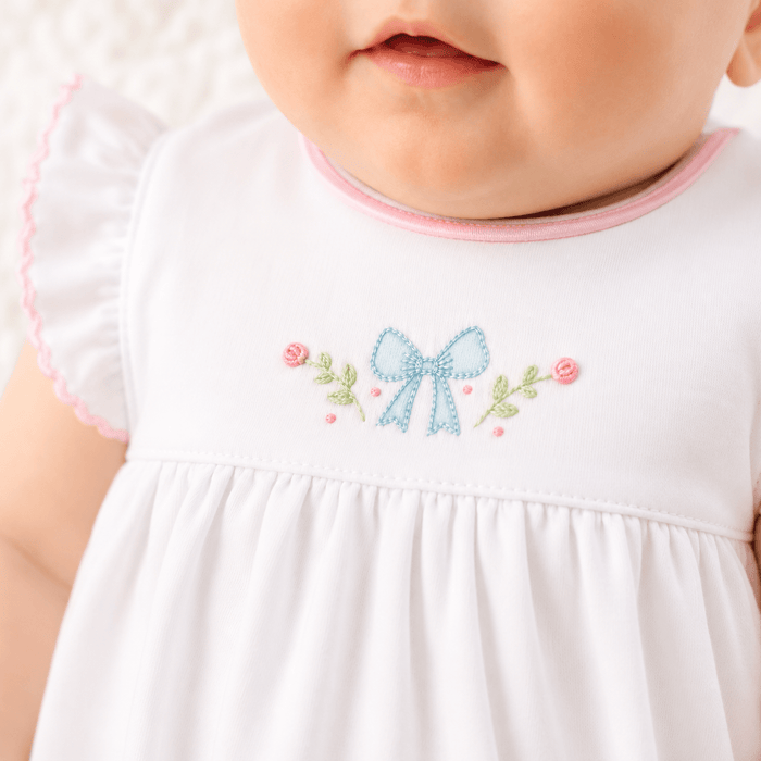 Evelyn's Classics Hand - Embroidered Bubble - Magnolia BabyBubble