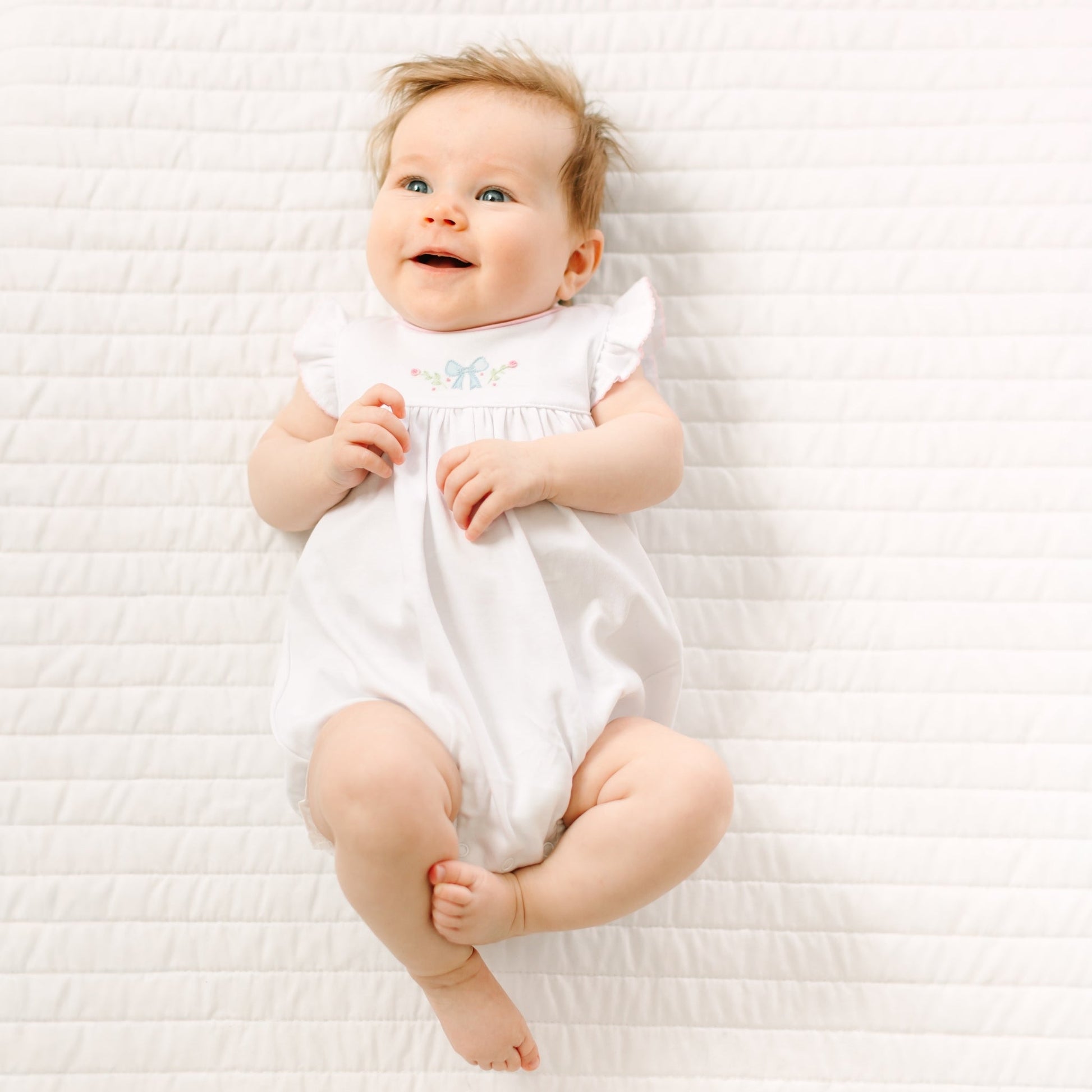 Evelyn's Classics Hand - Embroidered Bubble - Magnolia BabyBubble
