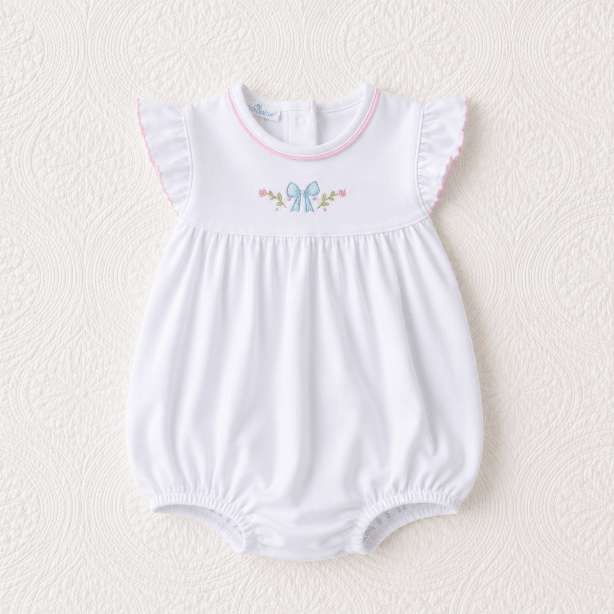 Evelyn's Classics Hand - Embroidered Bubble - Magnolia BabyBubble