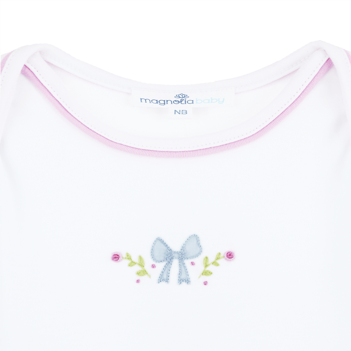 Evelyn's Classics Hand - Embroidered Gathered Gown - Magnolia BabyGown