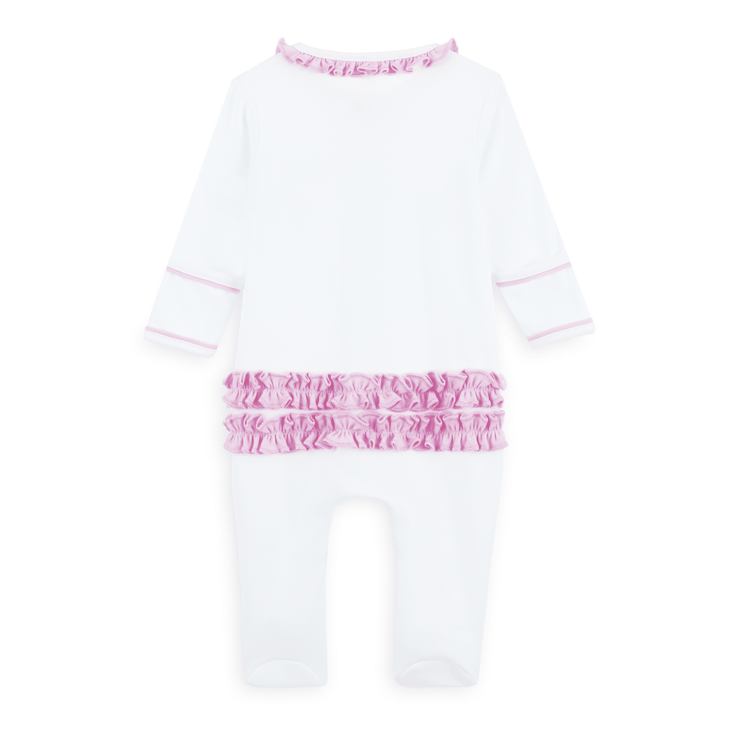 Evelyn's Classics Hand - Embroidered Ruffle Footie - Magnolia BabyFootie