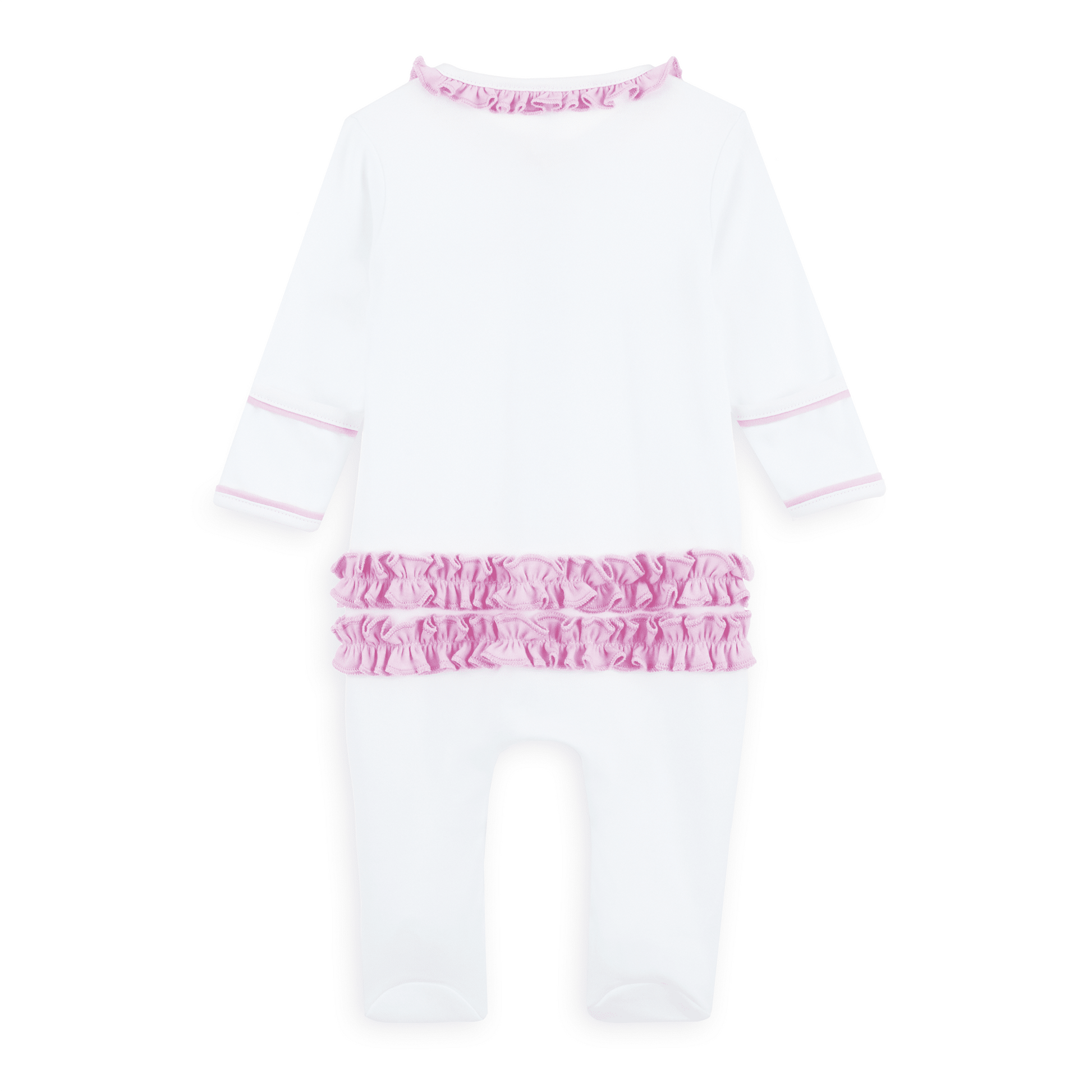 Evelyn's Classics Hand - Embroidered Ruffle Footie - Magnolia BabyFootie