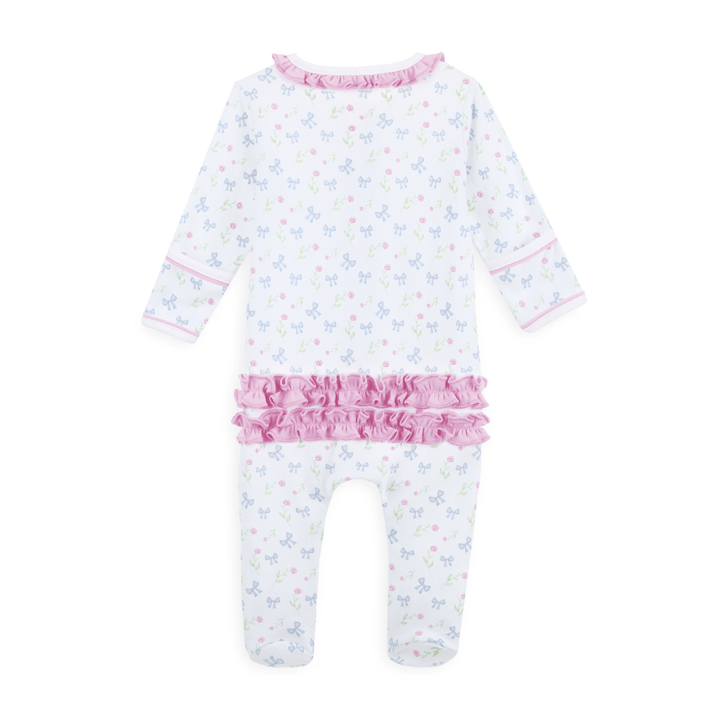 Evelyn's Classics Print Ruffle Footie - Magnolia BabyFootie